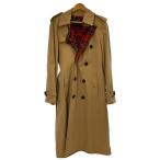 ショッピングBURBERRY BURBERRY LONDON◆トレンチコート/46/コットン/BEG/裏地チェック/RED/タグ筆記体London England