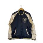 VANSON◆スカジャン/--/--/BLK/無地