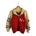 ショッピングカウチン CANADIANSWEATER◆カウチンニット・セーター(厚手)/FREE/ウール/RED