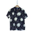 ショッピングCOMME JUNYA WATANABE COMME des GARCONS MAN◆キュプラボイルプリント/半袖シャツ/S/レーヨン/ブラック/WS-B016