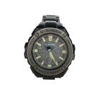 ショッピングCASIO CASIO◆ソーラー腕時計・G-SHOCK/デジアナ/ステンレス/BLK/BLK