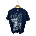 COMME des GARCONS◆×RAGGED KINGDOM アートワークプリントTee XL/コットン/NVY/プリント