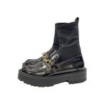 ショッピングzara ZARA◆ソックスブーツ/24.5cm/BLK/3881/610/040