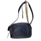 ショッピングBURBERRY BURBERRY◆TBモノグラム/チェーンショルダー/ショルダーバッグ/レザー/ブラック