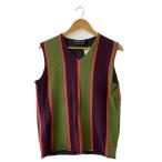 COMME des GARCONS HOMME PLUS◆AD2004/ニットベスト(薄手)/--/ウール/マルチカラー/ストライプ/PN-N034//