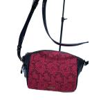 ショッピングエナメルバッグ ANNA SUI◆ショルダーバッグ/エナメル/ブラック/無地