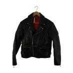 ショッピングライダース HORN WORKS◆ダブルライダースジャケット/L/レザー/BLK