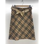 ショッピングBURBERRY BURBERRY BLUE LABEL◆スカート/36/ウール/BEG/チェック/FLF47-621