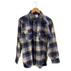 ショッピングネルシャツ PENDLETON◆70s/ネルシャツ/M/ウール/BLU/チェック