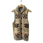 ショッピングカウチン KANATA◆Kanata/ノルディック柄/ボタンカウチンベスト/ニットベスト(厚手)/ベージュ