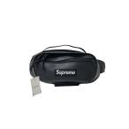Supreme* сумка-пояс /23AW/Leather Waist Bag/ кожа / черный / одноцветный 