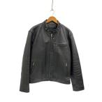 HORN WORKS◆シングルライダースジャケット/O/レザー/BLK/無地