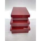 JUNKO KOSHINO◆和食器その他/3点セット/RED切溜/漆器/三段重箱/朱