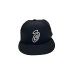 STUSSY◆×New Era・Curly S 59FIFTY/7 1/4/ポリエステル/BLK/メンズ