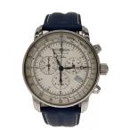 ZEPPELIN◆100周年記念モデルクォーツ腕時計/アナログ/レザー/WHT/NVY/7680//