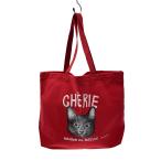 CHERIE◆×ヒグチユウコ/トートバッグ/キャンバス/RED//