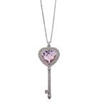 Swarovski* в форме сердечка ключ длинный колье /--/ Swarovski /SLV/ верх иметь / женский //