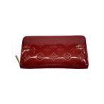 ショッピングヴェルニ LOUIS VUITTON◆ジッピー・ウォレット_モノグラム・ヴェルニ/エナメル/RED/総柄/レディース