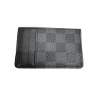 ショッピングダミエ LOUIS VUITTON◆ネオ・ポルトカルト_ダミエ・グラフィット/PVC/BLK/メンズ