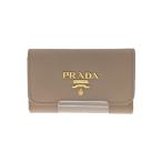 ショッピングPRADA PRADA◆プラダ/サフィアーノ/4連キーケース/レザー/ピンク/レディース