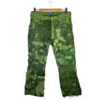 INNOCENCE NYC◆ブーツカットパンツ/36/コットン/GRN/inspdp01