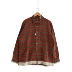 ショッピングネルシャツ FINESSE◆ネルシャツ/L/コットン/RED/チェック
