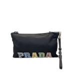 ショッピングプラダ PRADA◆プラダ/ポーチ/ナイロン/ブラック/1nh545