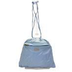 PRADA◆パッカブル/巾着ポーチ/ナイロン/BLU/無地