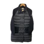 ショッピングmoncler MONCLER◆CARDIGAN TRICOT/S/ナイロン/BLK/無地