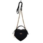 COACH◆ハート クロスボディ/ショルダーバッグ/レザー/ブラック/CE652