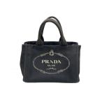 ショッピングPRADA PRADA◆カナパ/トートバッグ/ショルダーバッグ/2way/キャンバス/ブラック