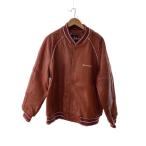 ZARA◆スタジャン/L/レザー/ブラウン