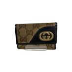 GUCCI* чехол для ключей / парусина / Camel / общий рисунок / мужской /181599*0416