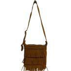 ショッピングMINNETONKA MINNETONKA◆ショルダーバッグ/スウェード/BRW/無地