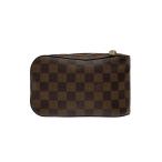 LOUIS VUITTON◆ジェロニモス_ダミエ・エベヌ/PVC/BRW