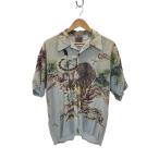 Avanti◆虎/和柄/アロハシャツ/M/シルク/総柄