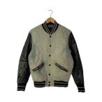 DIESEL◆袖切替レザー/スタジャン/S/ウール/BLK