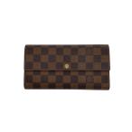 ショッピングダミエ LOUIS VUITTON◆1)ポルト・フォイユ・サラ_ダミエ・エベヌ/PVC/BRW/レディース