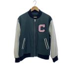 ショッピングcoach COACH◆ヴァーシティジャケット/スタジャン/M/コットン/グリーン/ホワイト/CO848
