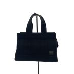 PORTER◆バッグ/ミニトートバッグ/コットン/ブラック/黒/無地