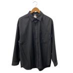 ショッピングzara ZARA◆長袖シャツ/M/ポリエステル/BLK/無地