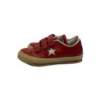 CONVERSE◆90s/日本製/タグ付き/ワンスター/ベルクロ/ローカットスニーカー/US5.5/RED/レザー