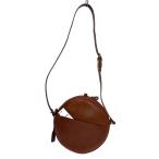 HERZ◆まんまるショルダーポシェット/ショルダーバッグ/レザー/BRW/CK-19