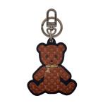LOUIS VUITTON◆ポルト・クレ・テディベア/キーホルダー/M00342/モノグラム/PVC/BRW/LV//