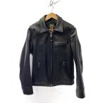 ショッピングschott Schott◆TRUCKER JACKET/レザージャケット・ブルゾン/34/牛革/BLK/103US/7209