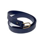 LOUIS VUITTON◆サンチュール・グラシューズ30MM_BLU/ベルト/レザー/ブルー/メンズ/M9791U