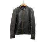 UNITED TOKYO◆カーフレザーシングルライダースジャケット/2/牛革/BLK/408352004
