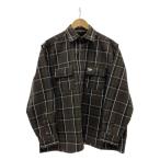 ショッピングネルシャツ NEW ERA◆ネルシャツ/L/ポリエステル/BRW/チェック//