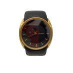 ショッピングnixon NIXON◆クォーツ腕時計/アナログ/レザー/BLK/BLK/SS