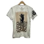 COMME des GARCONS◆Tシャツ/L/コットン/WHT/or-t002